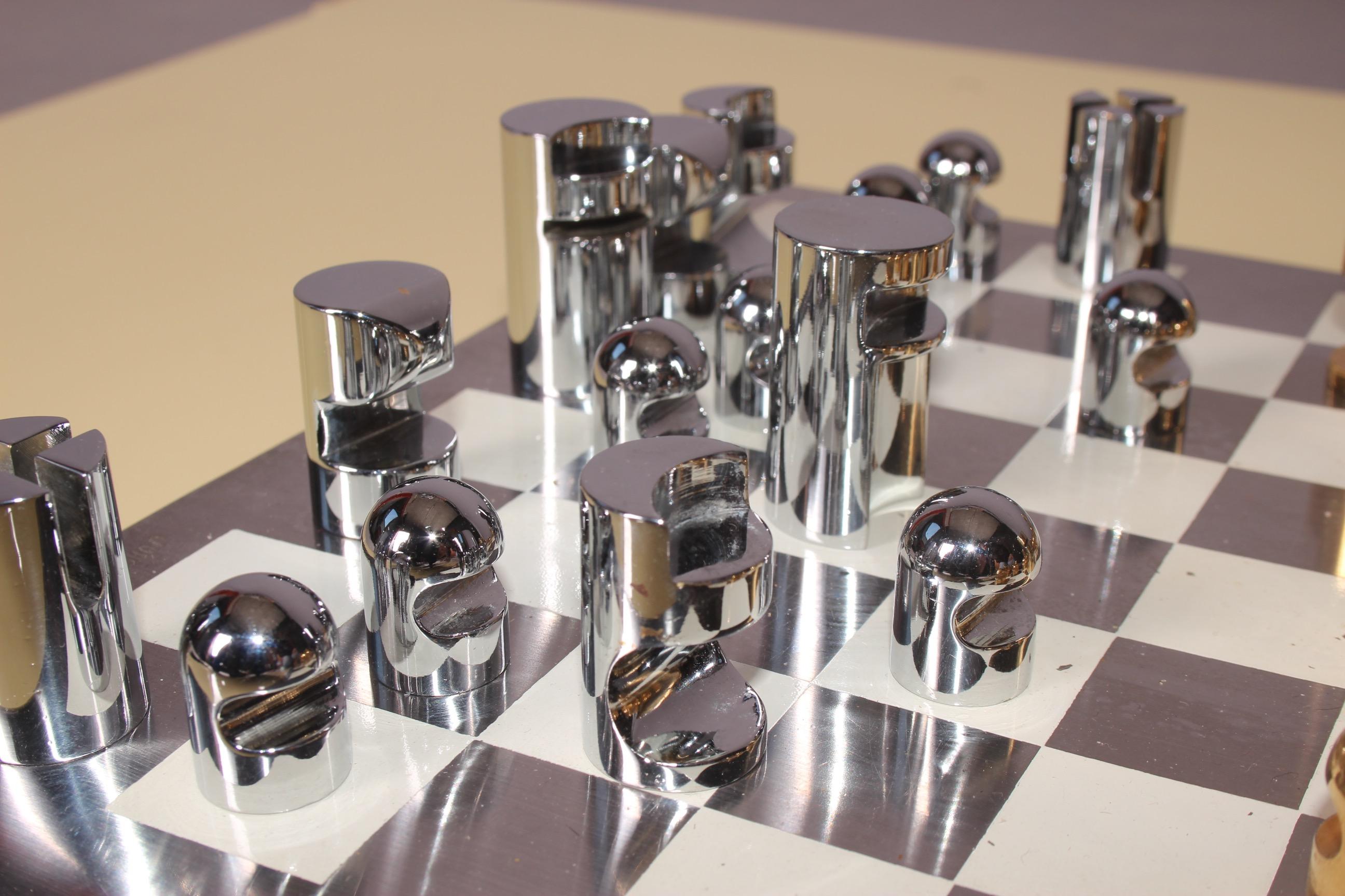 Inox and Metal Chess Board 1