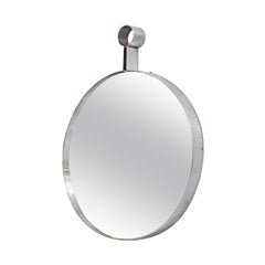 Inox Steel Circle Mirror from 1970s