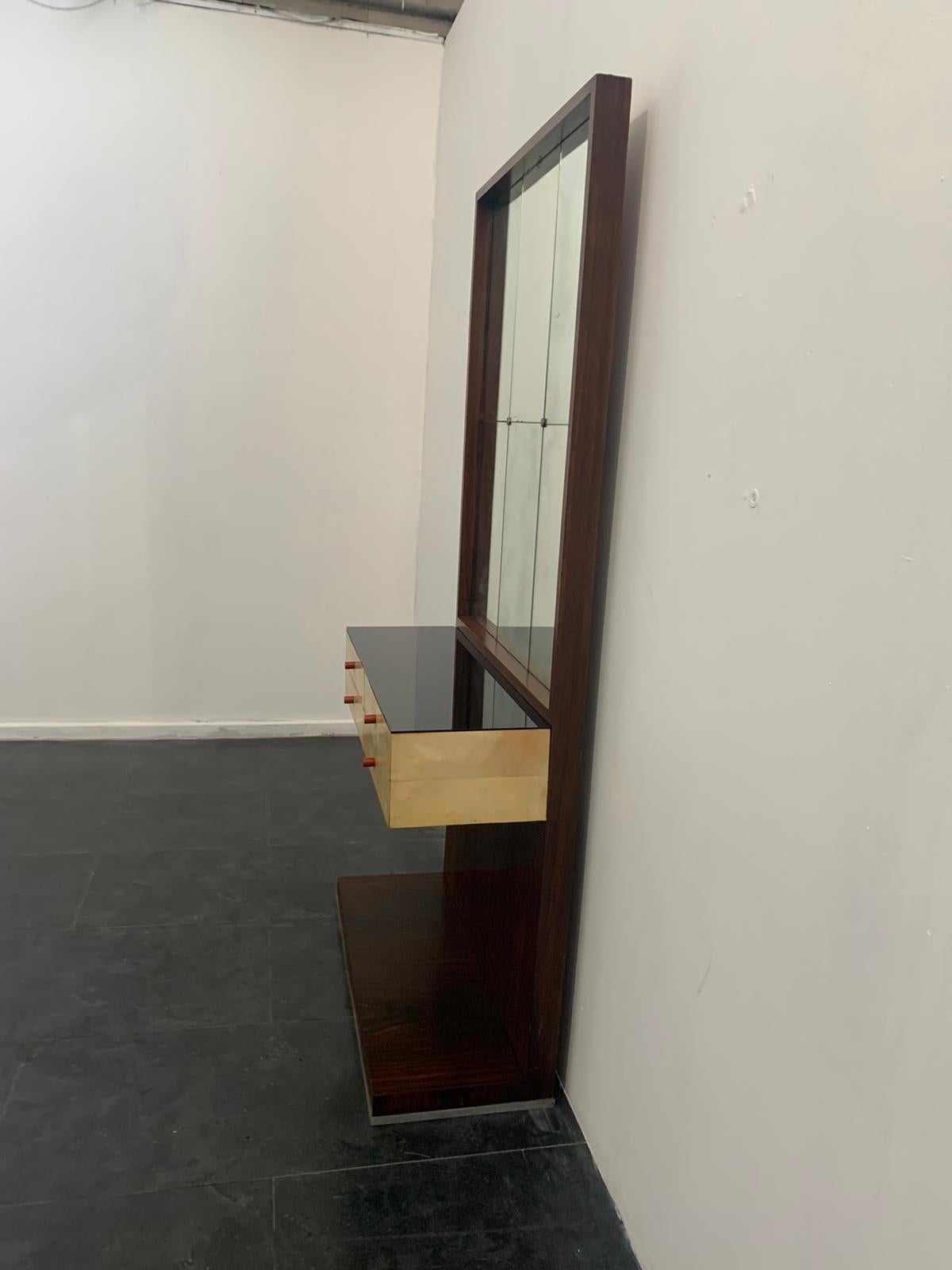 Milieu du XXe siècle Comparant d'entrées avec miroir et tiroirs de Guglielmo Ulrich en vente