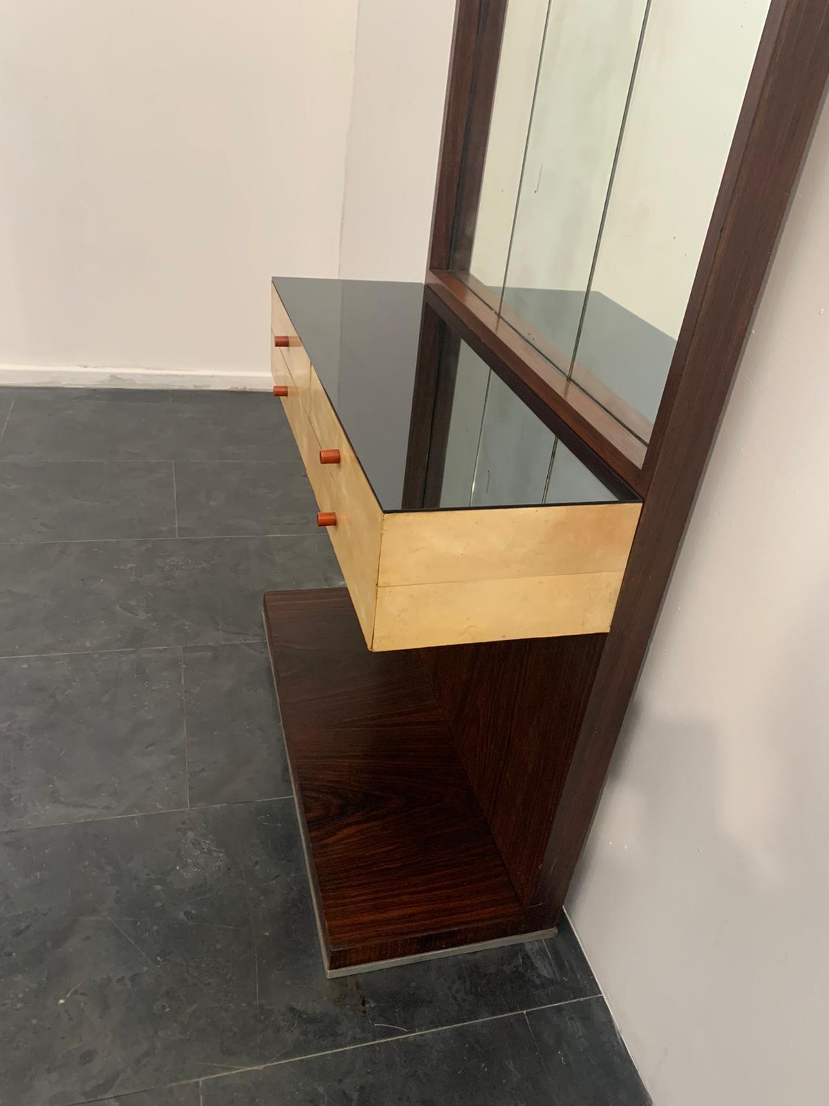 Input Compartment with Mirror and Drawers by Guglielmo Ulrich For Sale 1