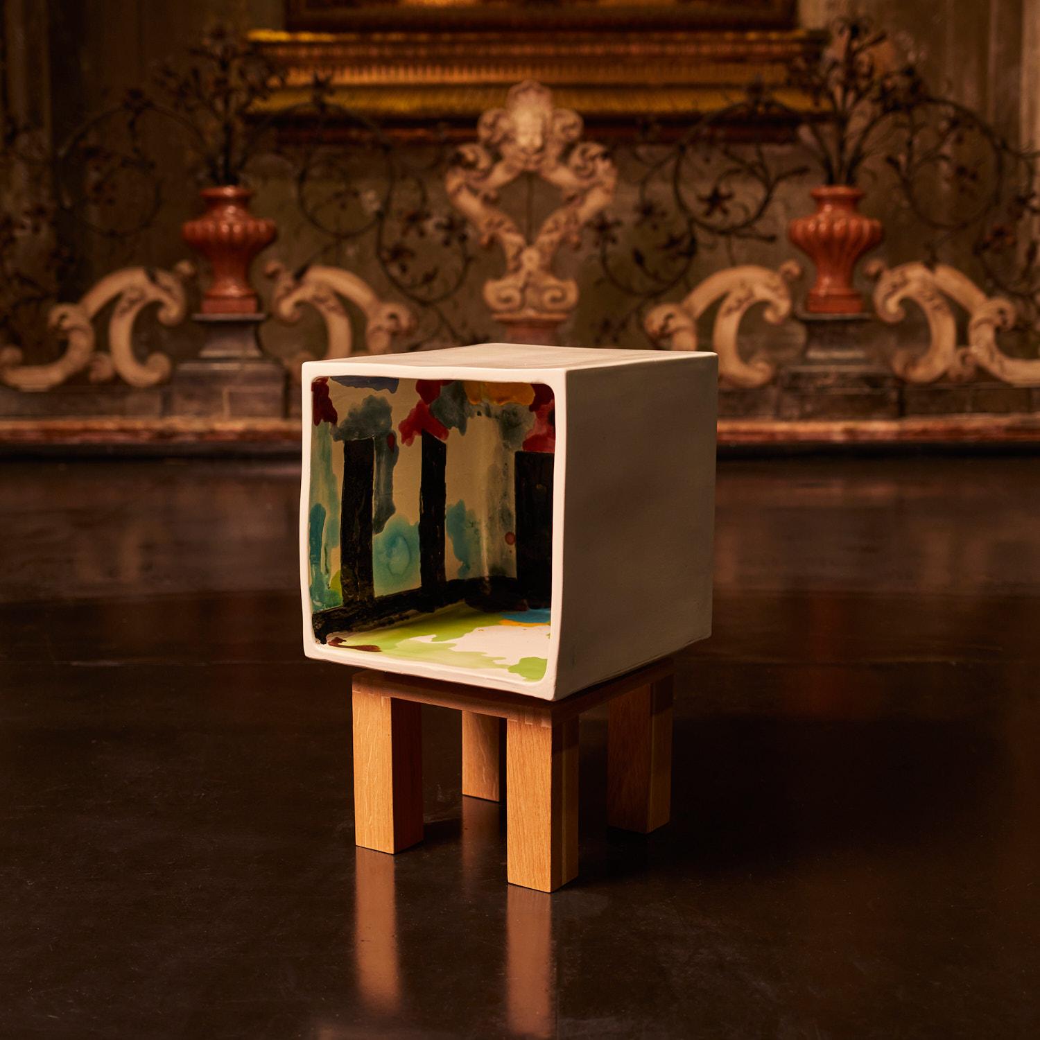 Ceramic Inquadrato Series of Cabinets Designed by Ennio Nonni for Fragiledizioni, 2022 For Sale