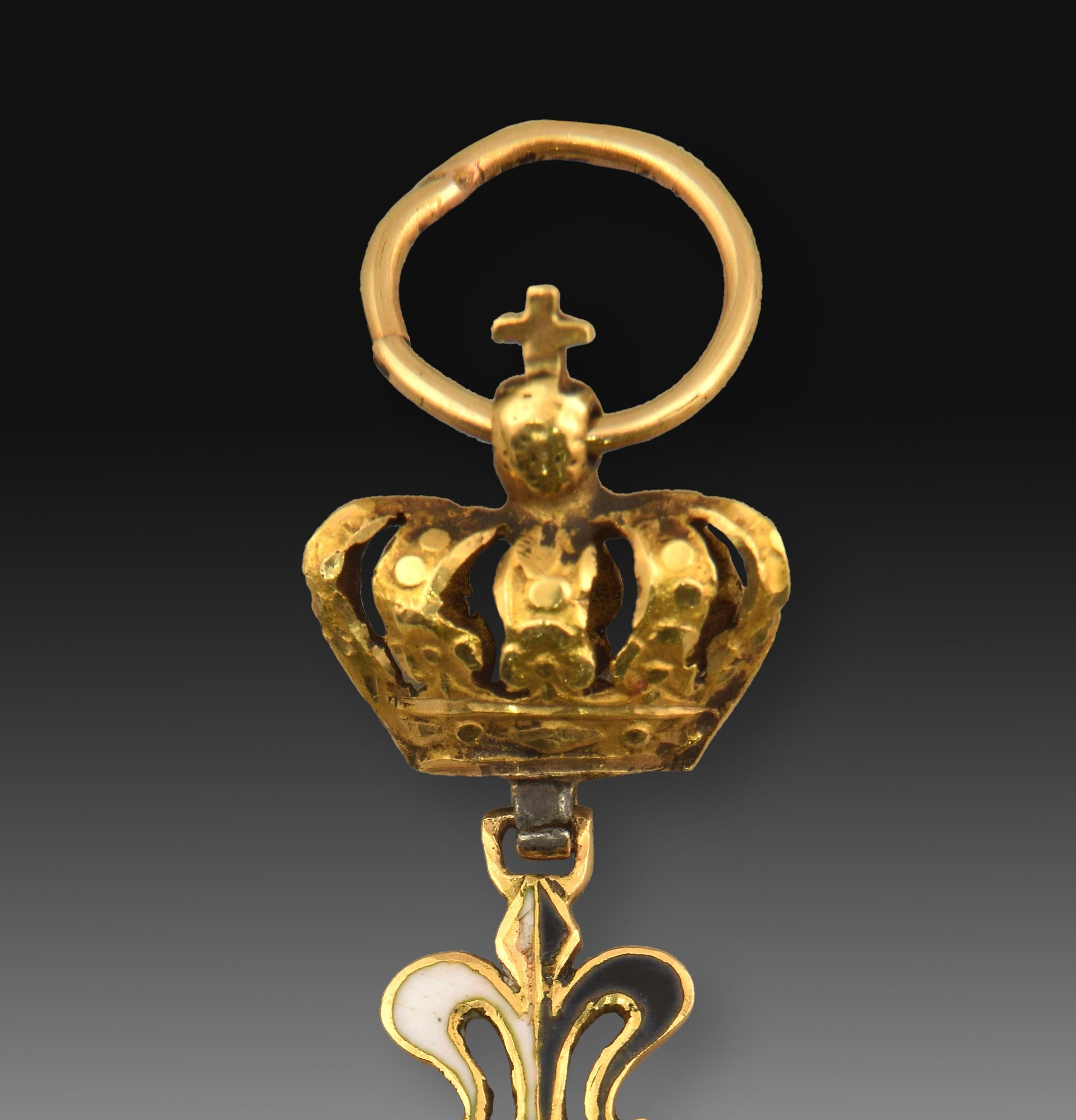Spanish Inquisition Cross, Gold, Enamel, Spain, 19th Century