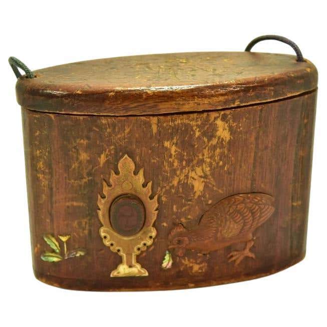 Japanese Inro with 4 Boxes in Gold Lacquer with Mat Kinji Background ...