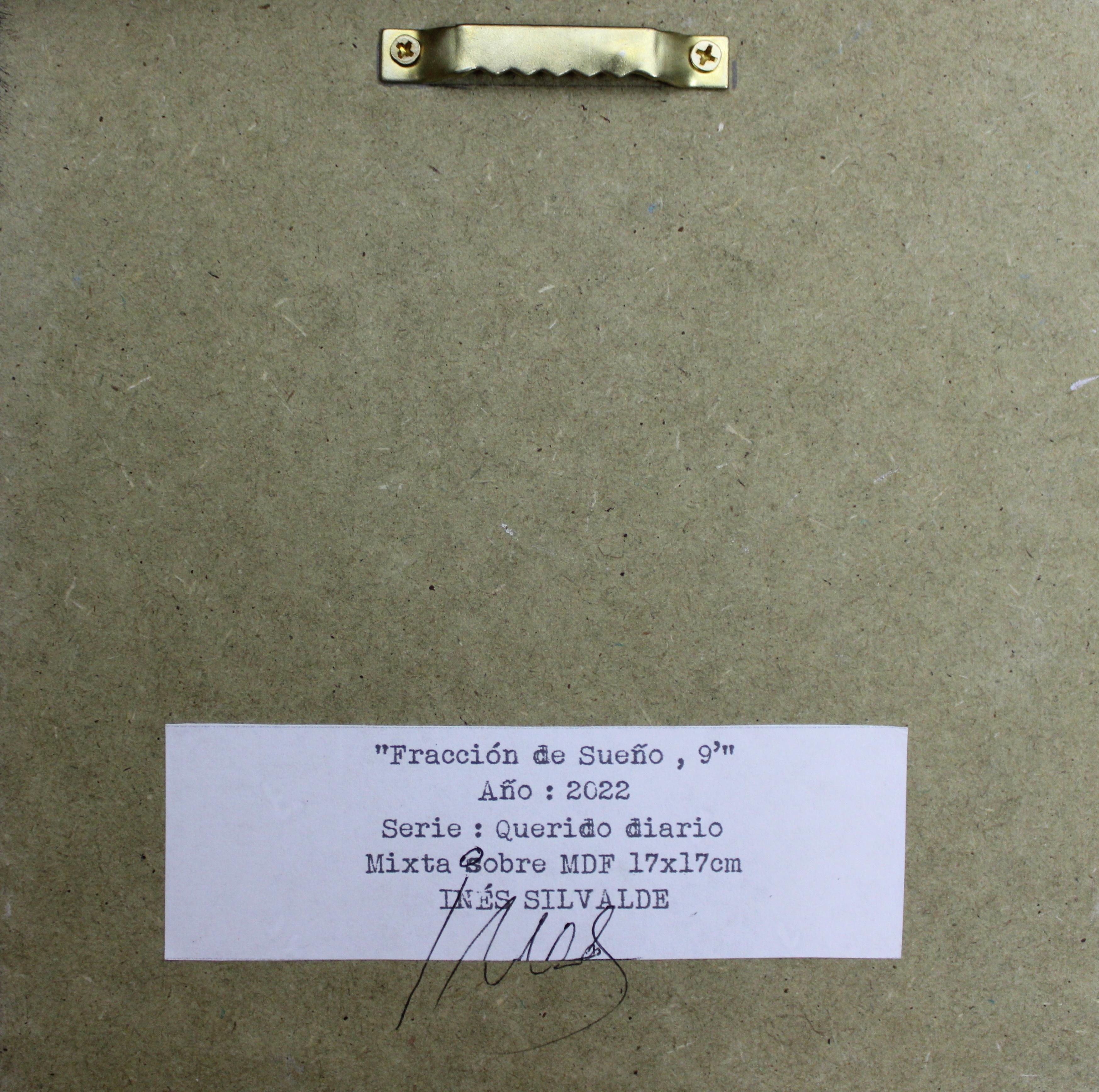 Fracción de un sueño 9 - Técnica mixta sobre MDF, Pintura surrealista escultórica en venta 3