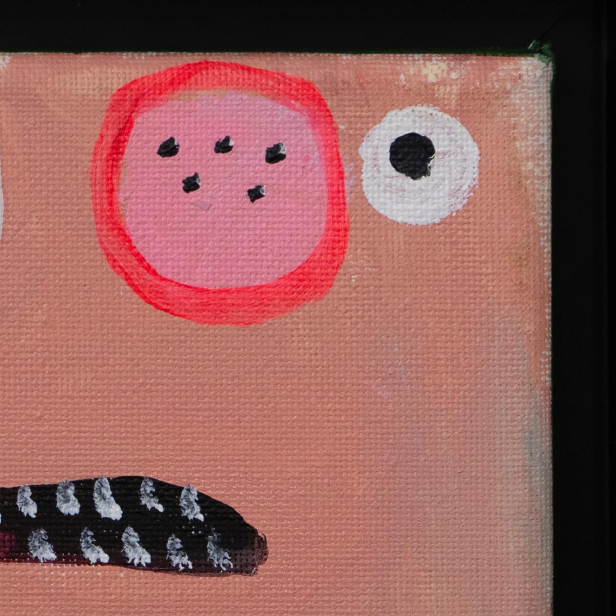 Pittura figurativa umoristica a gesti queer, olio e acrilico su tela. 