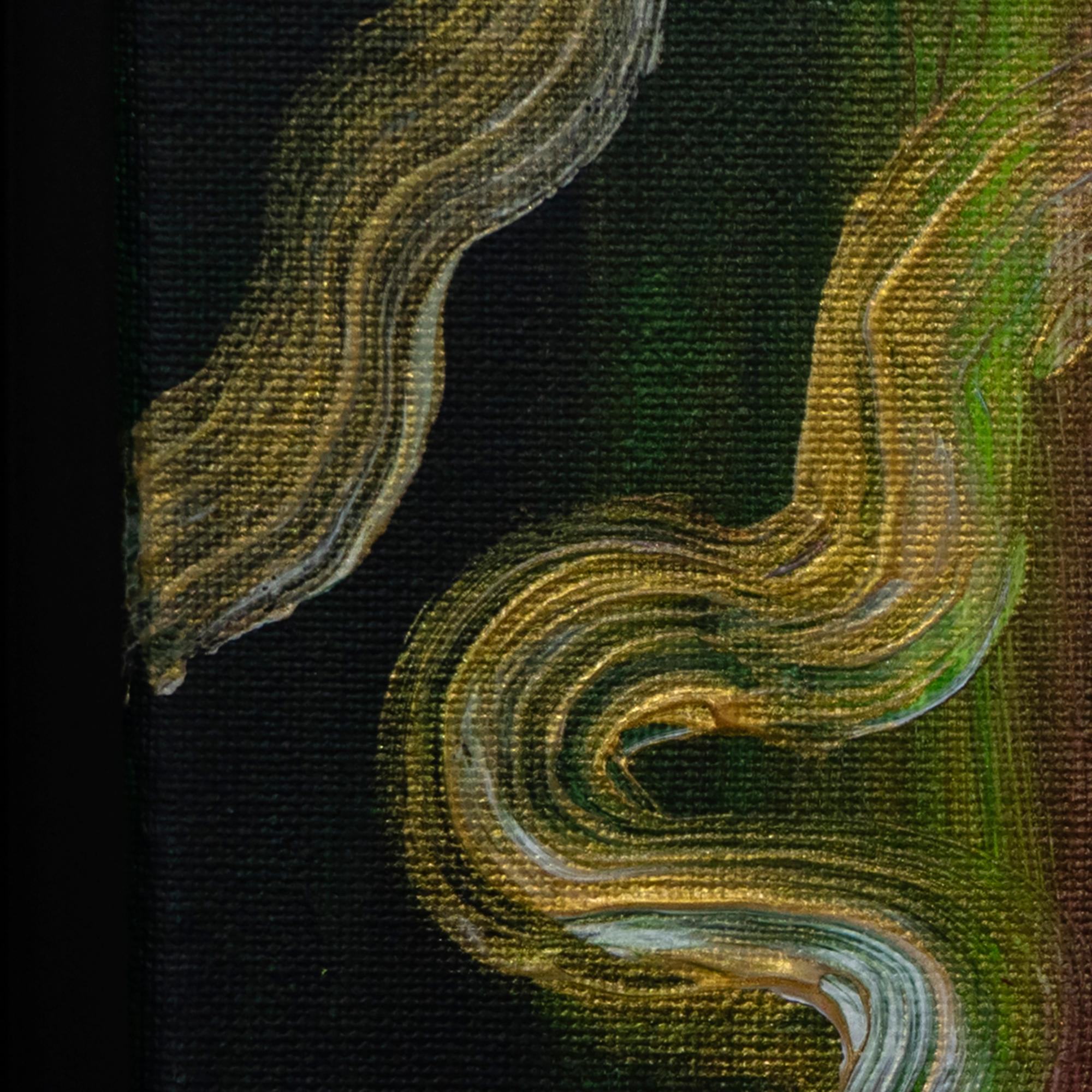 Pittura figurativa umoristica a gesti queer, olio e acrilico su tela. 