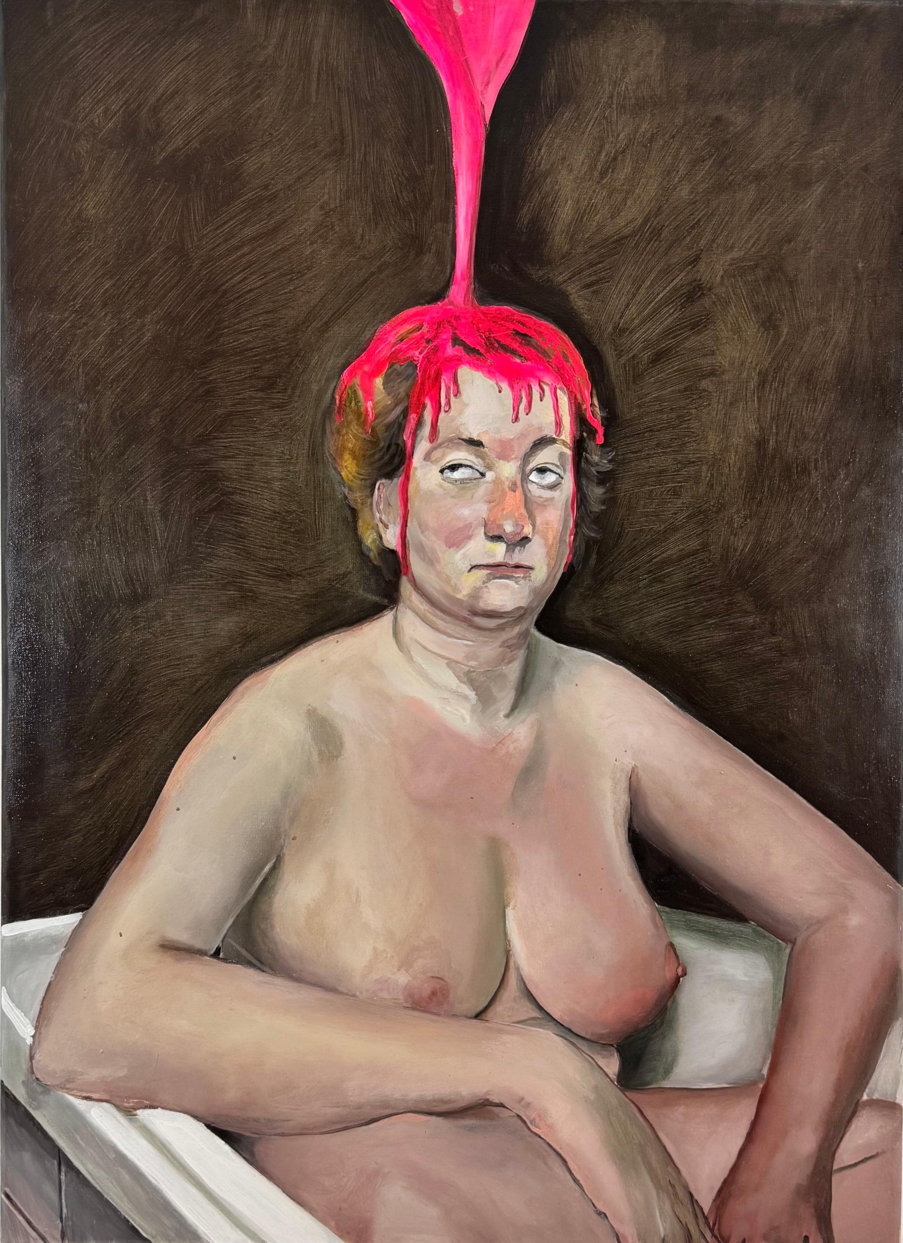 Gladys the Glamorous - Ritratto Queer contemporaneo con sovraccarico di fucsia, 2017