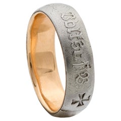 Bague avec inscription patriotique datant de la première guerre mondiale