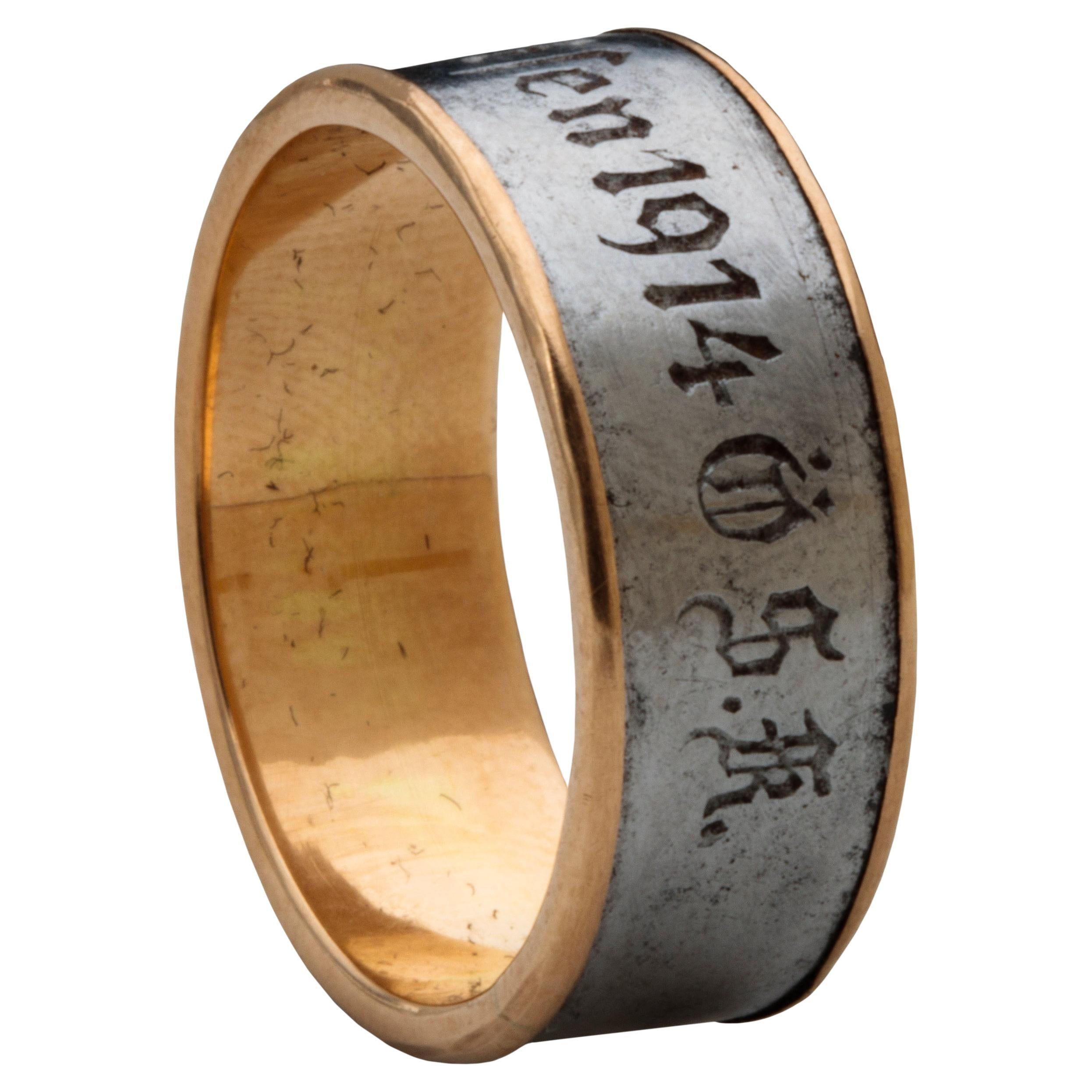 Inscribed Patriotic Ring from the First World War