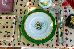Hand-Painted Ceramic Dinner Plate - Bumblebee, Insect Collection
