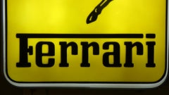 Ferrari neon sign in acrylic glass and steel