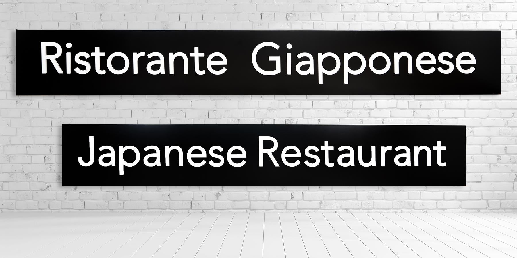 Black painted Led lighted signs with Plexiglas lettering.
For display, like new
H60 x W400 x D7.5 - Kg 30
H60 x W450 x D7.5 - Kg 40
Modernist Style
Periodo del design 1990 - 1999
Production period 1990 - 1999
Year of manufacture 2000
Country of