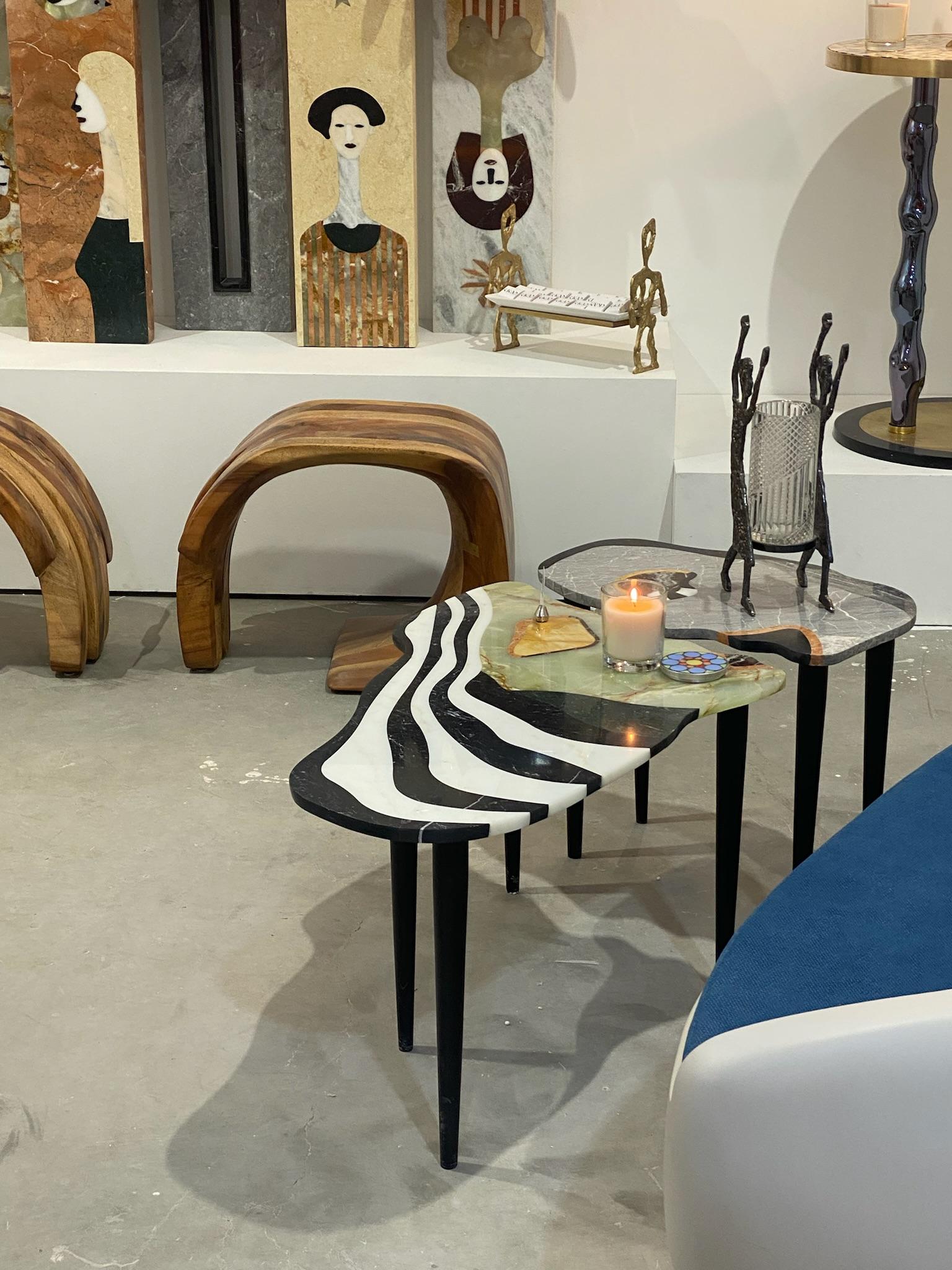 Marble And Metal Coffee Table - Inseparable by R’Kan For Sale 4