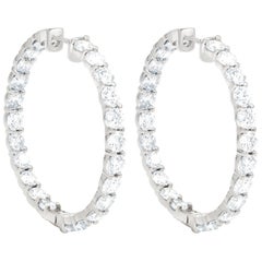 Inside Out 11.00 Carat Diamond Hoops Earrings '0.20 Carat'