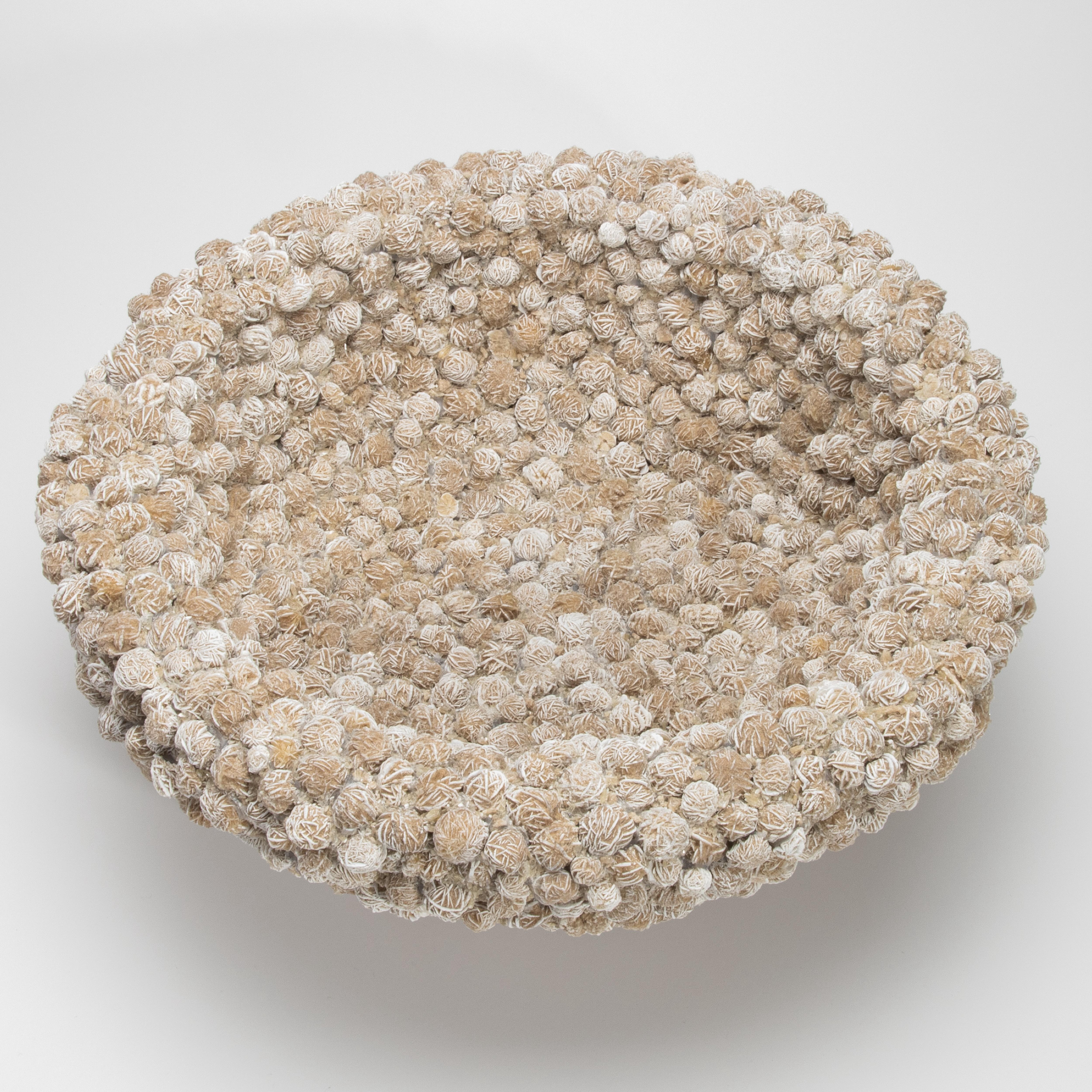 Hand-Crafted Inside-Out Bowl in Desert Rose Selenite by Kathryn McCoy For Sale