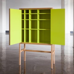 Inside-Out Credenza Lungo, Fine Cupboard Lacquer Finish, Liquor Buffet (Walnut)