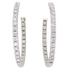 Inside Out Diamond Hoop Earrings