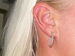 Inside Out Diamant-Reifenohrringe aus 18 Karat Weißgold