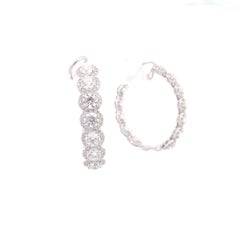 YESSAYAN Inside-Out Diamond Oval Hoop Earrings
