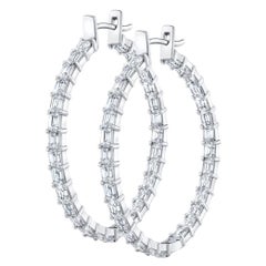 Boucles d'oreilles Inside Out avec diamants émeraude.  D6.12ct.t.w.