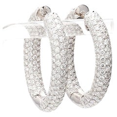 Inside-Out Hoop Earrings with Round Brilliant Diamonds