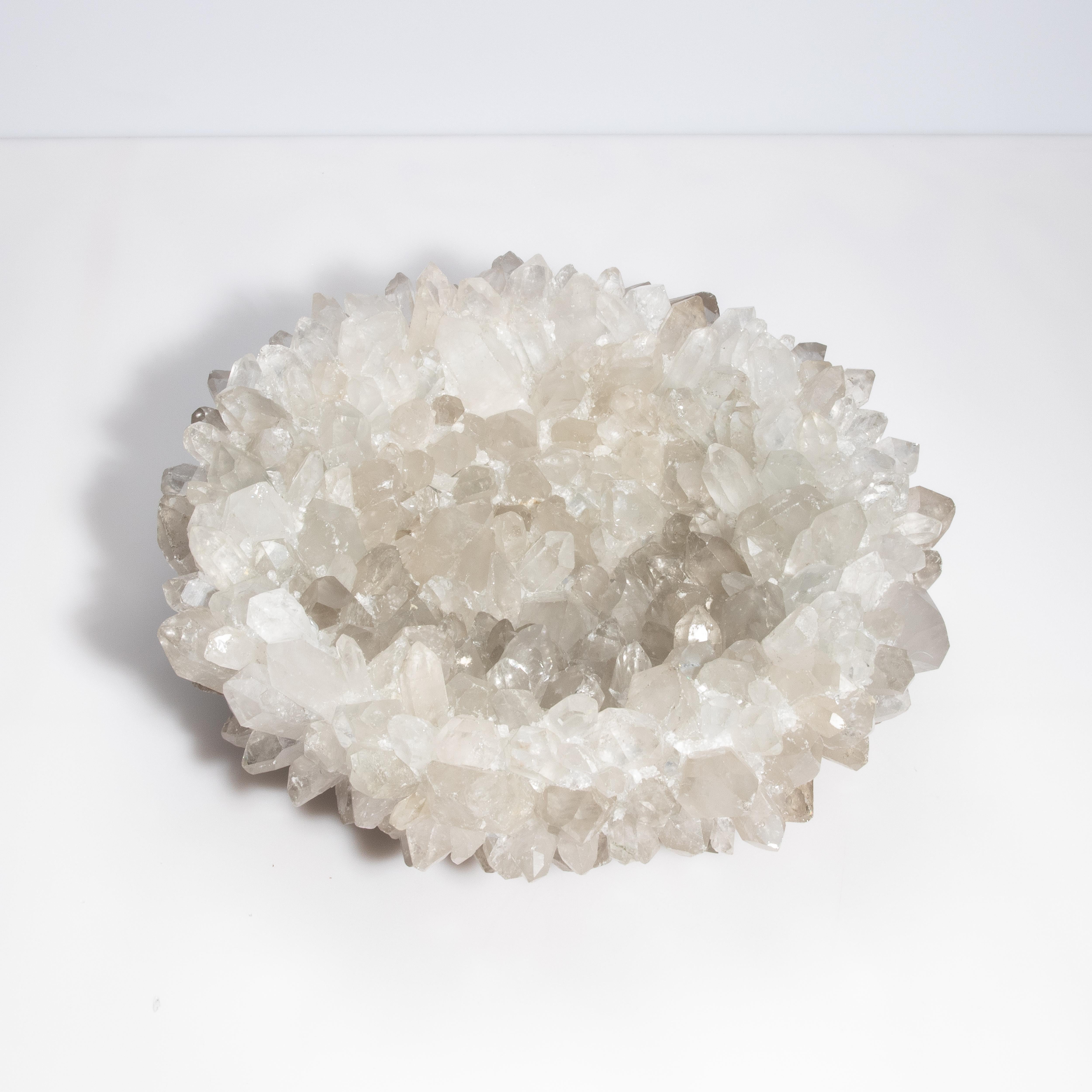 Hand-Crafted Inside-Out Large Bowl in Clear Quartz