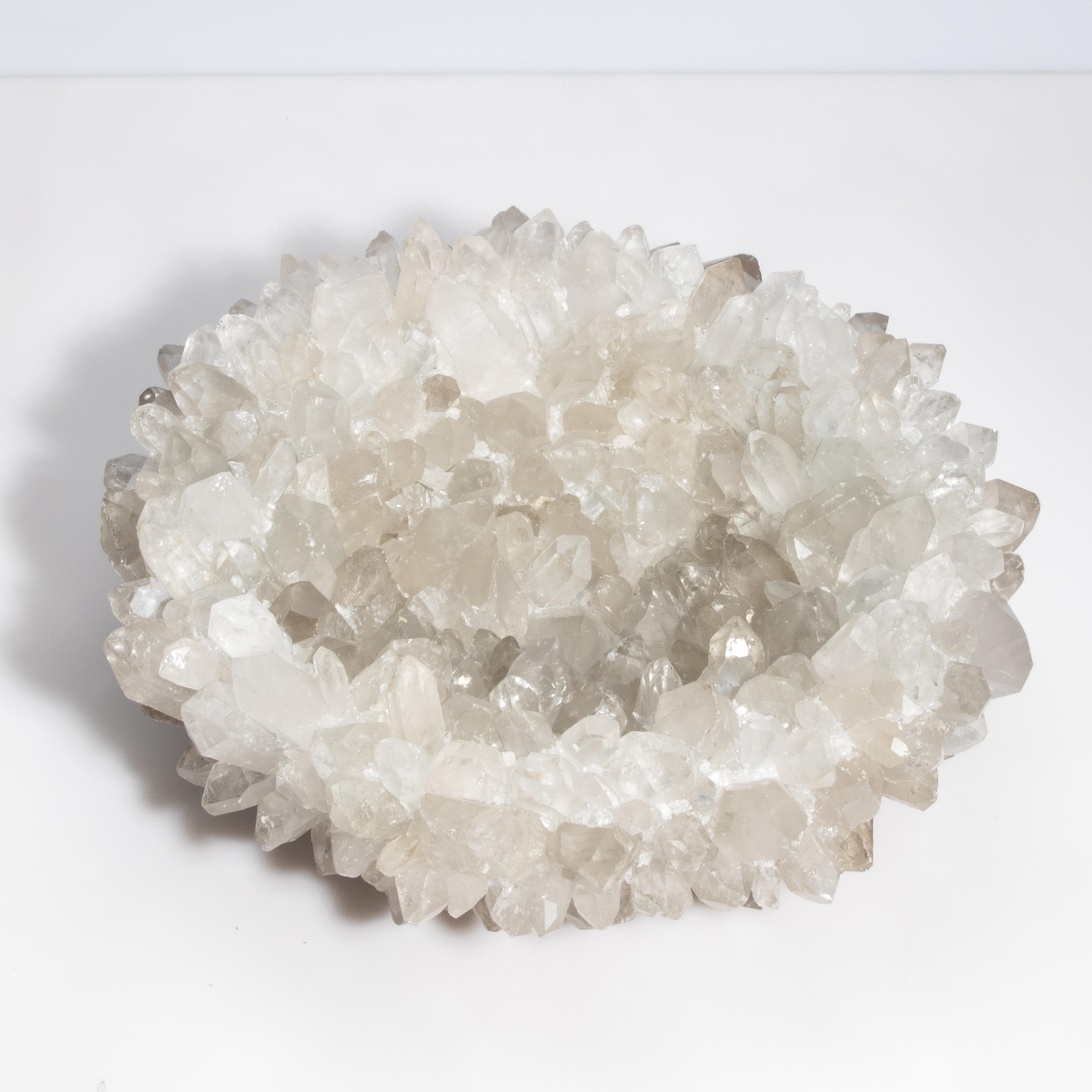 Inside-Out Large Bowl in Clear Quartz In New Condition In West Hollywood, CA