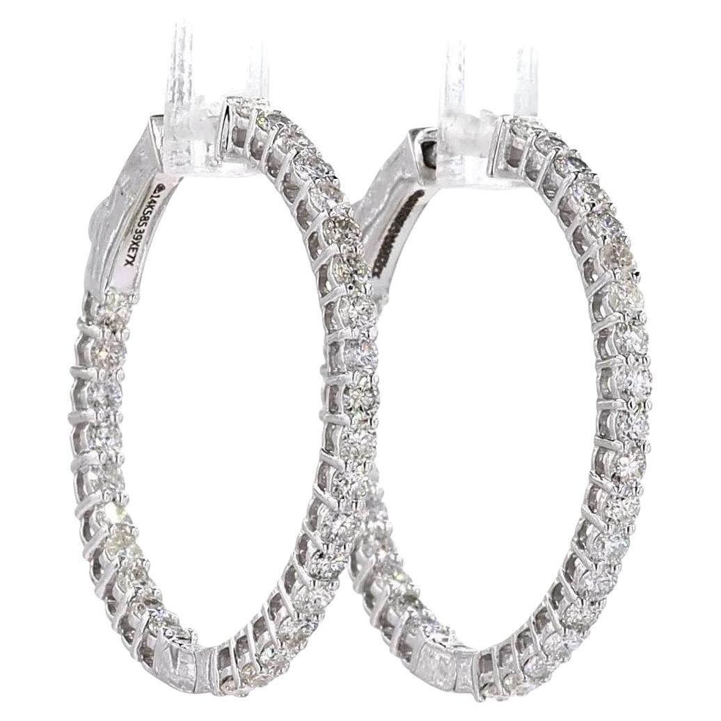 Boucles d'oreilles Inside Out en or massif 14k et diamant naturel (certifié)