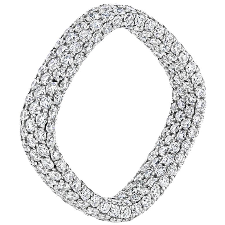 Inside-Out Pave Diamond Ring (Size 7 US) For Sale