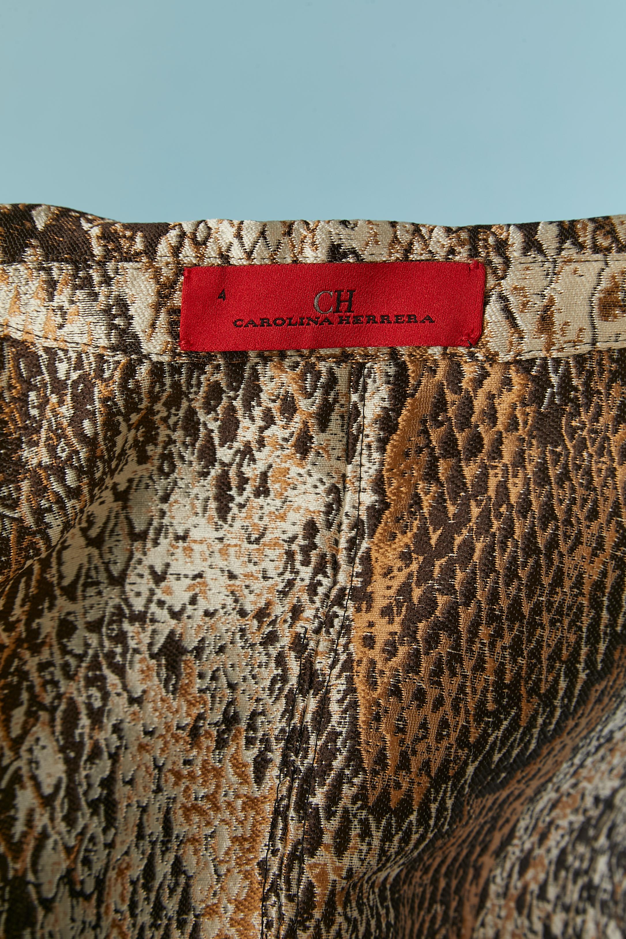 Inside out sleeveless cocktail dress with snake pattern CH Carolina Herrera For Sale 2