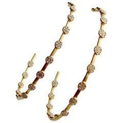 Inside Outside 14 Karat Matte Gold Diamond Hoop Earrings, Ariana Earrings