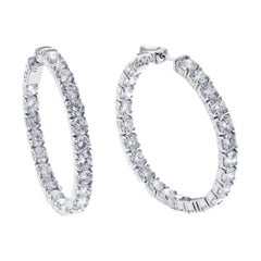 Inside Outside 11.13ct Diamond Hoop Earrings