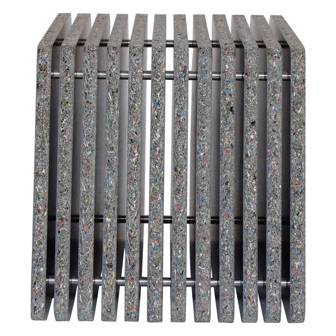 Inside / Outside Jää Cube Side Table / Seat - Recycled Plastic - Pair Available For Sale