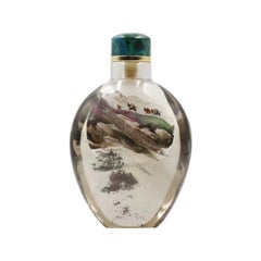 Inside Painted Crystal, "After Rain" Snuff Bottle by Fu Guoshun, 2014