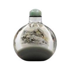 Inside Painted Crystal, "Harvest Year" Snuff Bottle by Zhang Zenlou, 2018