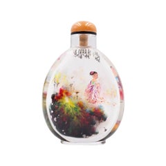 Interior de cristal pintado, Botella de rapé "Jovencita elegante" de Li Yingtao 2016