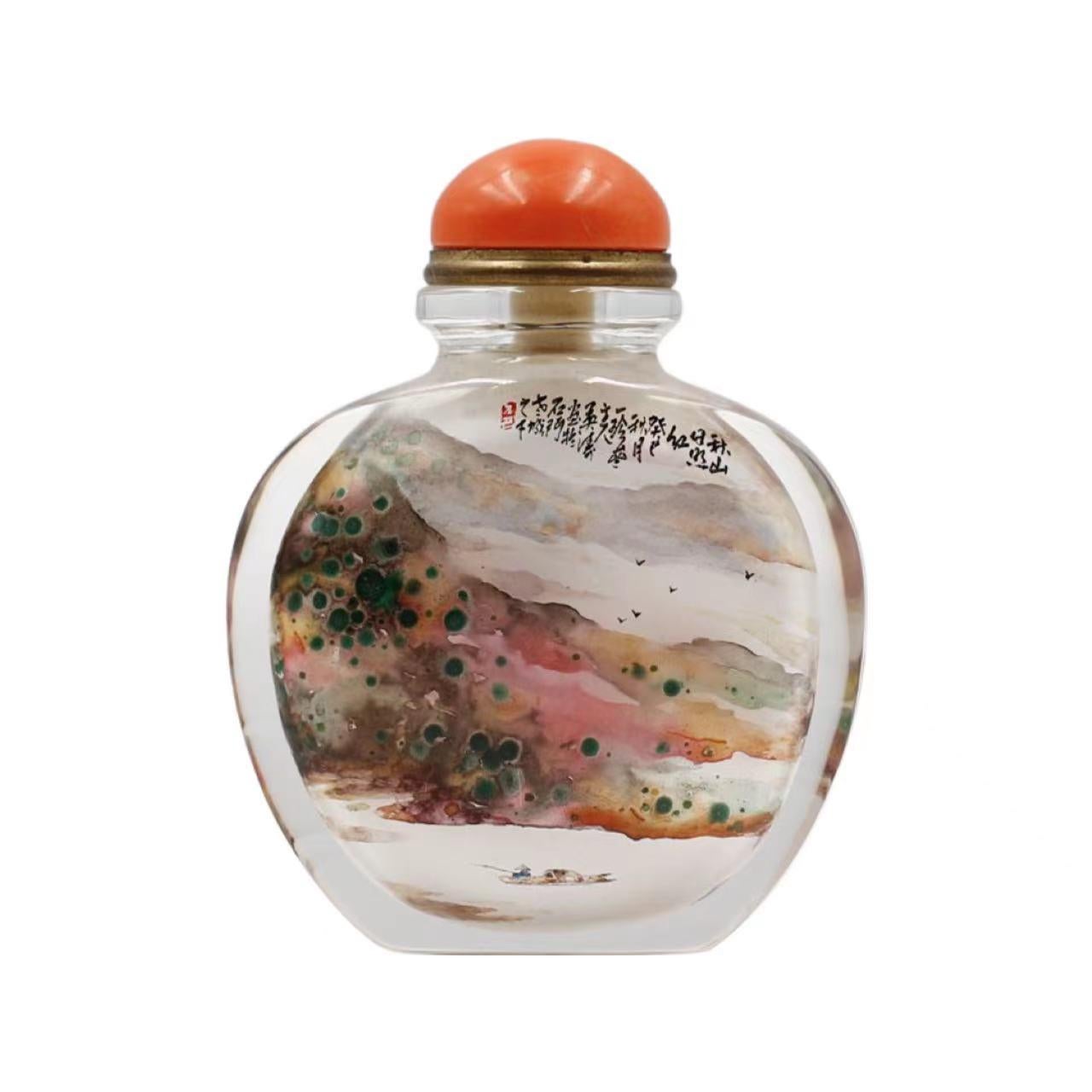 Hand-Carved Inside Painted Rock Crystal, 