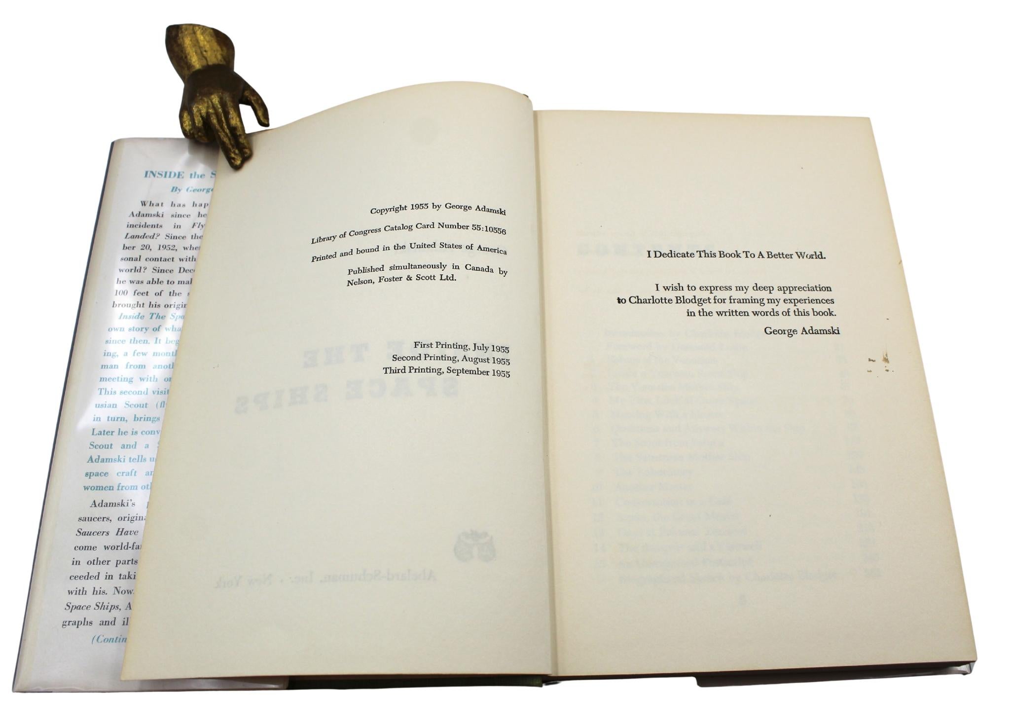 Intérieur des navires spatiales, signé par George Adamski, première édition, 1955 en vente 4