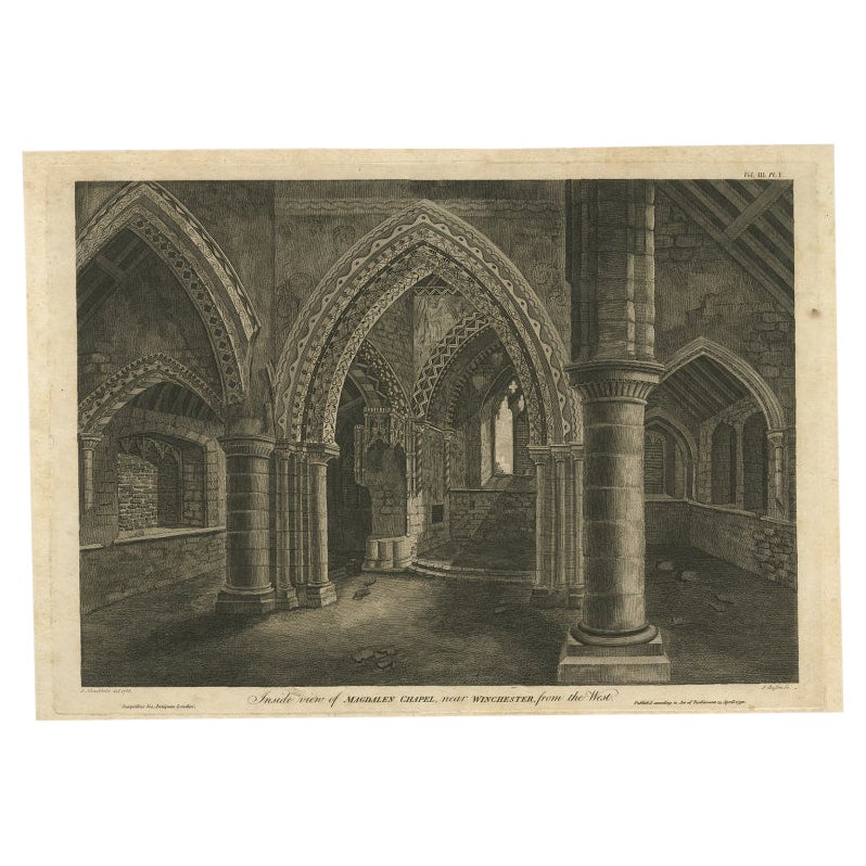 Inside View der Magdalen-Kapelle im Cowgate in Edinburgh. Schottland, 1790 im Angebot