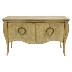 Insignia Drexel Heritage Italian Provincial Burl 2 Door Bombe Cabinet Commode
