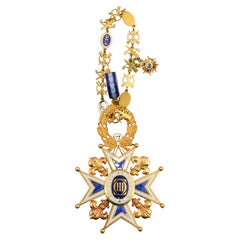 Insignia, Order of Charles III and Order of Isabella the Catholic, Spain, 19th C
