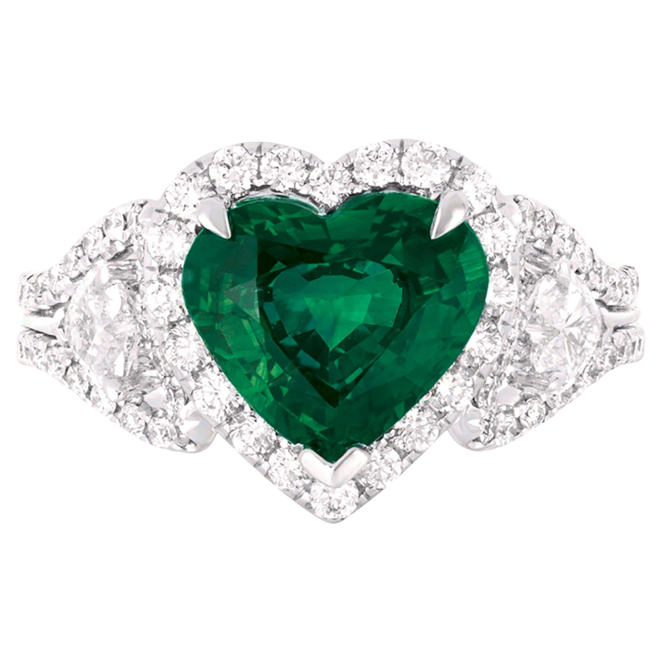 INSIGNICANT OIL GRS Certified 2 Carat Round Cut Diamond Platinum Ring For Sale