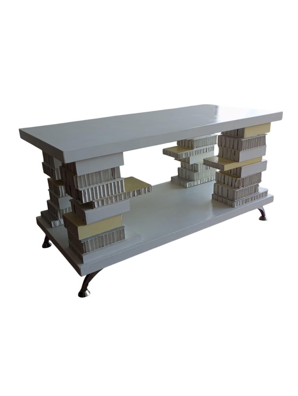 Late 20th Century Unusual sculpture table with artistic design, Italy 1970s For Sale