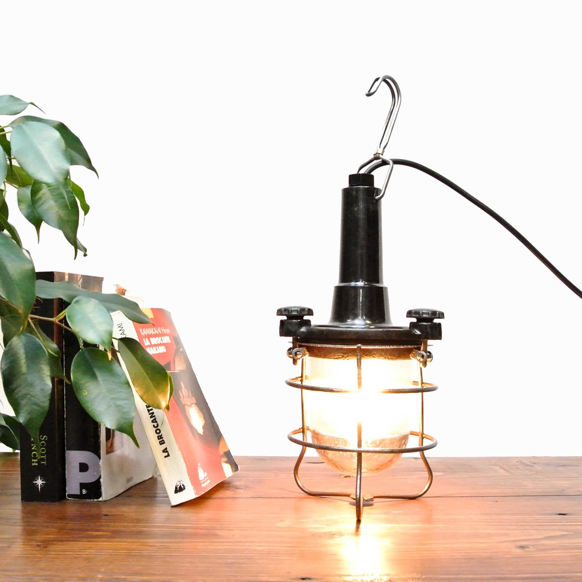 Industrial Inspection Lamp with Black Bakelite, Russia, circa 1950-1959 For Sale