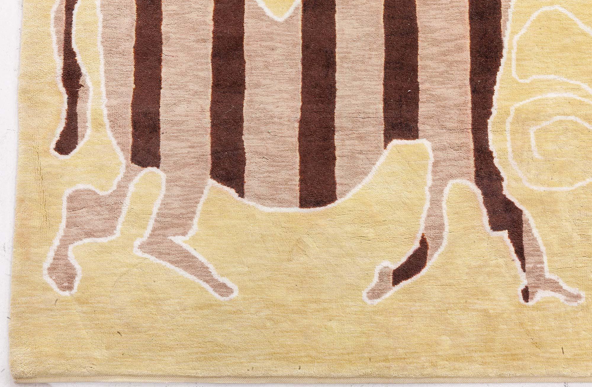 XXI secolo e contemporaneo Tappeto di seta di ispirazione Art Deco Design/One di Doris Leslie Blau in vendita