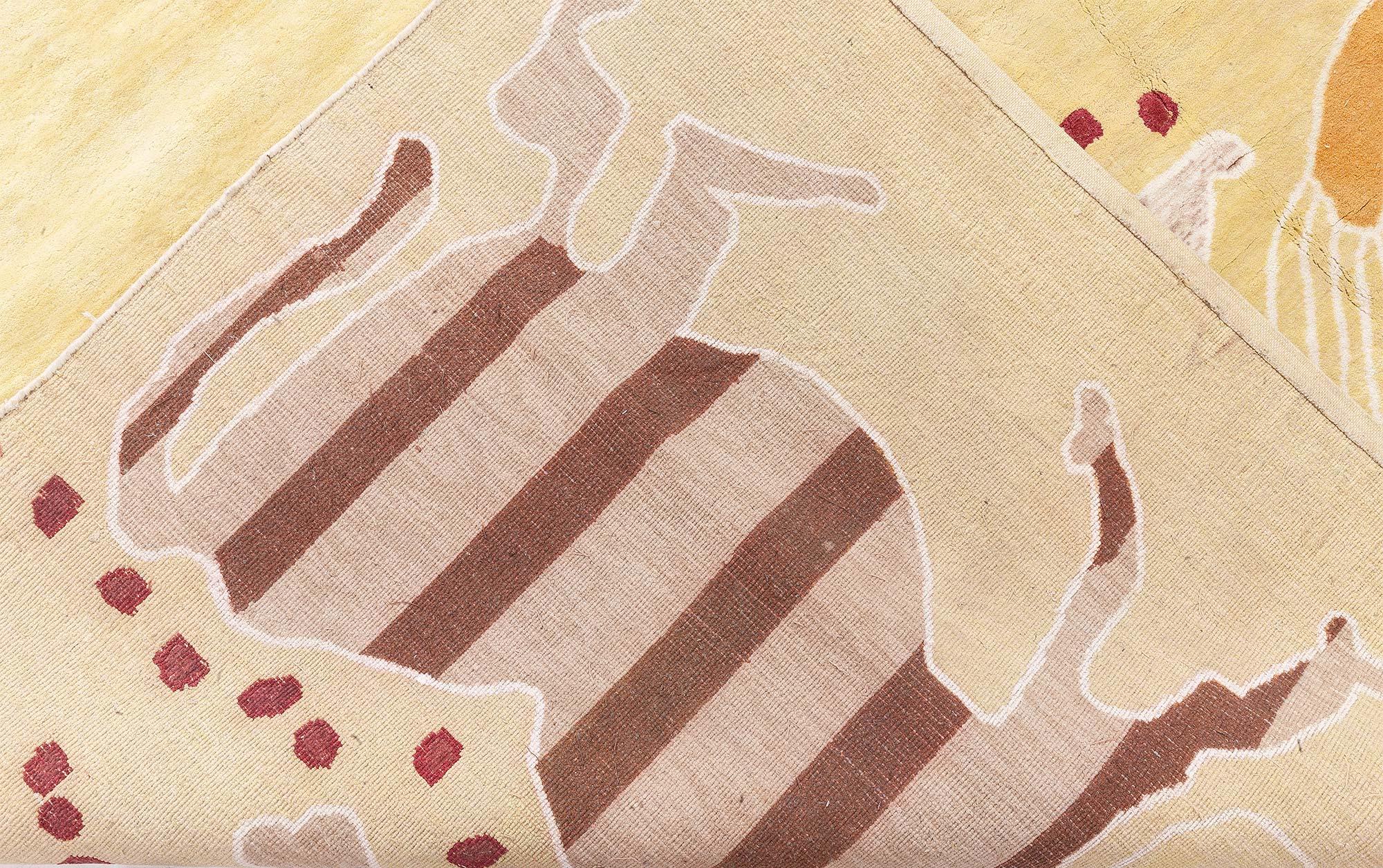 Inspirierter Seidenteppich im Art-déco-Design von Doris Leslie Blau im Angebot 1