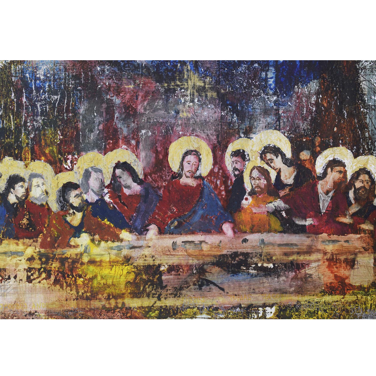 Oiled Inspired by Leonardo Da Vinci: the Last Supper Painting 1g04