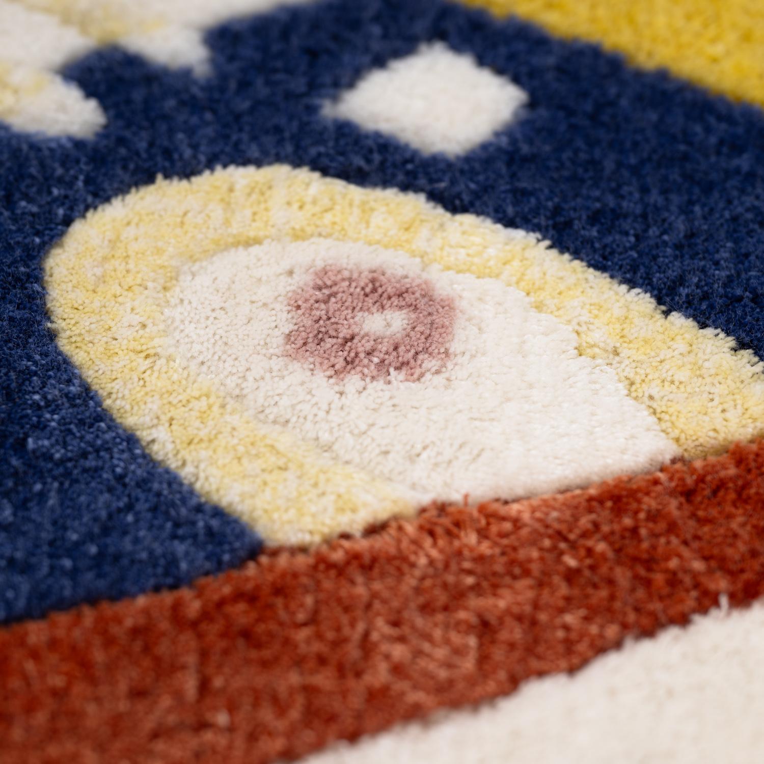 Turc Tapisserie murale d'inspiration Wassily Kandinsky, laine, soie, années 1980 en vente