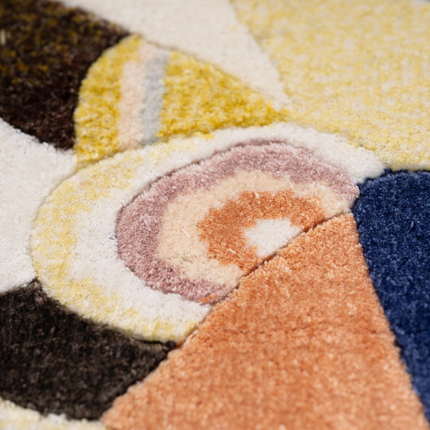Tapisserie murale d'inspiration Wassily Kandinsky, laine, soie, années 1980 Bon état - En vente à Zevenaar, NL
