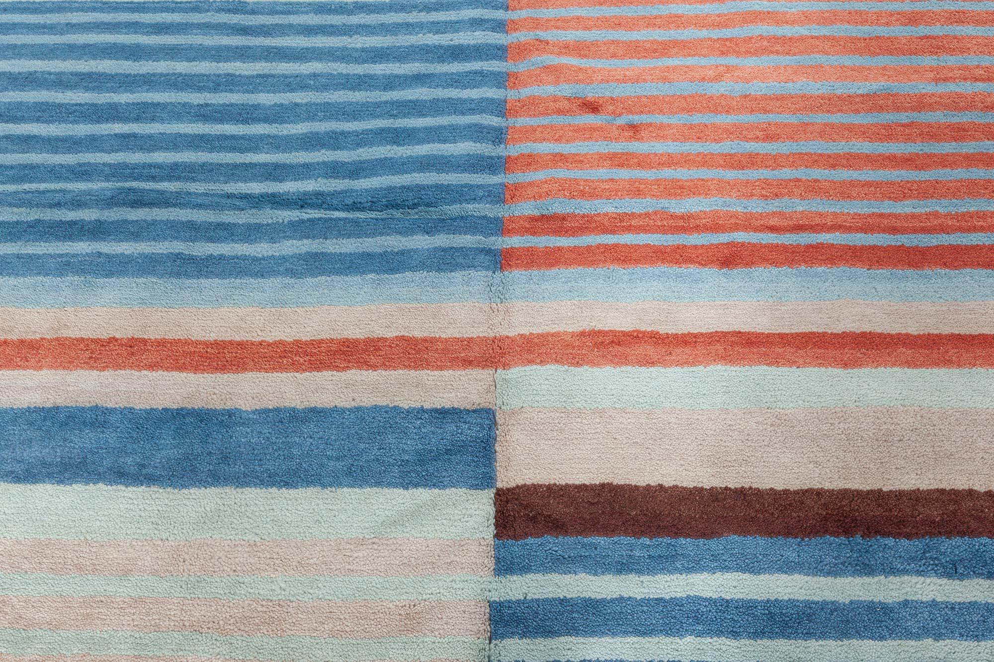 Moderner, inspirierter Deko-Teppich von Doris Leslie Blau (Handgeknüpft) im Angebot